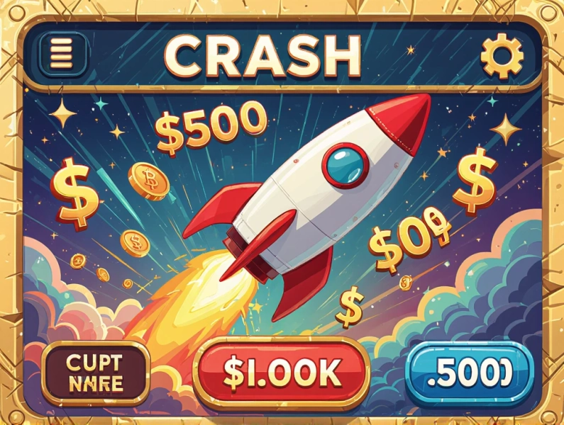 Crash - Gioco con razzo e moltiplicatori
